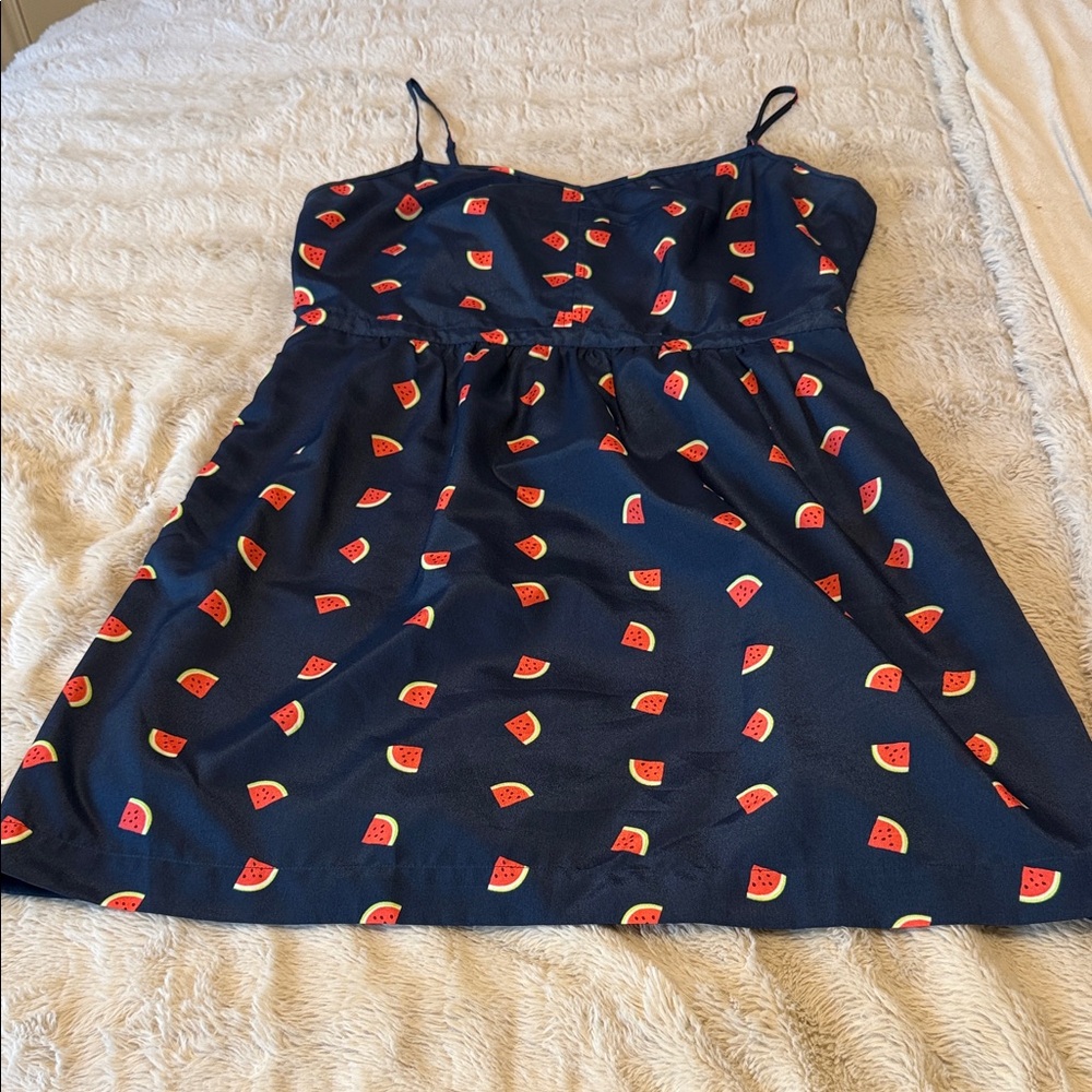 J. Crew Navy Dress with Watermelon Print - Picture 1 of 3